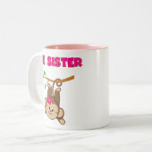 Monkey Big Sister Zweifarbige Tasse (Vorderseite Links)