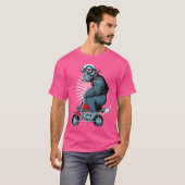 Monkey Bike Gorilla Cartoon T-Shirt (Vorne ganz)
