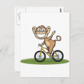 Monkey Biker Postkarte (Vorne/Hinten)