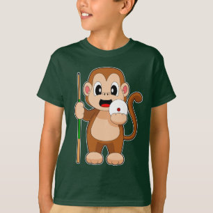 Monkey Billiard Queue T-Shirt