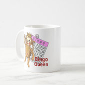Monkey Bingo Königin Tasse (Vorderseite Links)