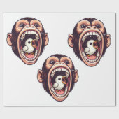 Monkey Bird Geschenkpapier (Flach)