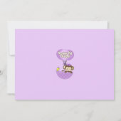 Monkey Birdie Umbrella Baby Dusche Einladung (Rückseite)