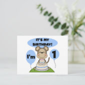 Monkey Birthday Boy 1. Postkarte (Stehend Vorderseite)