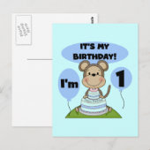Monkey Birthday Boy 1. Postkarte (Vorne/Hinten)