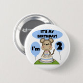 Monkey Birthday Boy 2. Shirts und Geschenke Button (Vorne & Hinten)