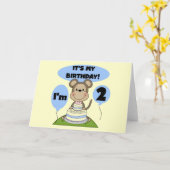 Monkey Birthday Boy 2. Shirts und Geschenke Karte (Gelbe Blume)