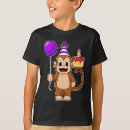 Monkey Birthday Cake Balloon T-Shirt