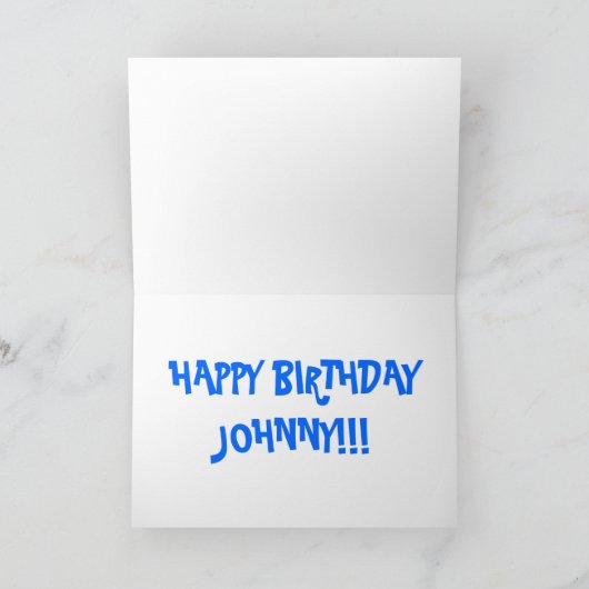 Monkey Birthday Cake Karte (Innenseite)