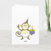 Monkey Birthday Card Karte (Rückseite)