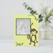 MOnkey Birthday Foto Postkarte (Stehend Vorderseite)