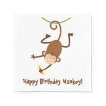 Monkey Birthday Napkins
