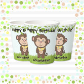 Monkey Birthday Pappbecher