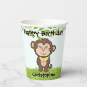 Monkey Birthday Pappbecher (Rückseite)