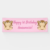 Monkey Birthday Party Banner (Horizontal)