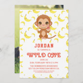 Monkey Birthday Party Einladung (Vorne/Hinten)