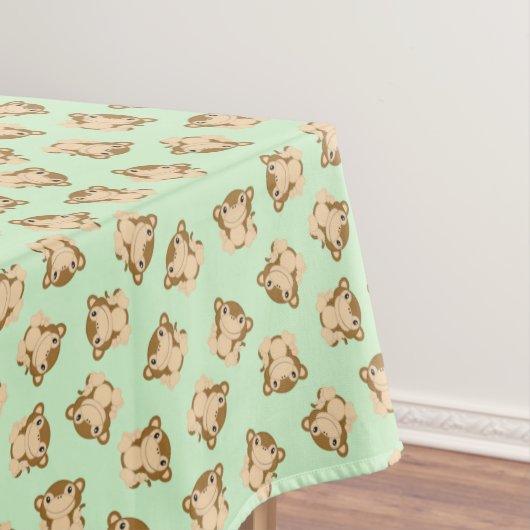 Monkey Birthday Party Green Tischdecke (Beispiel)