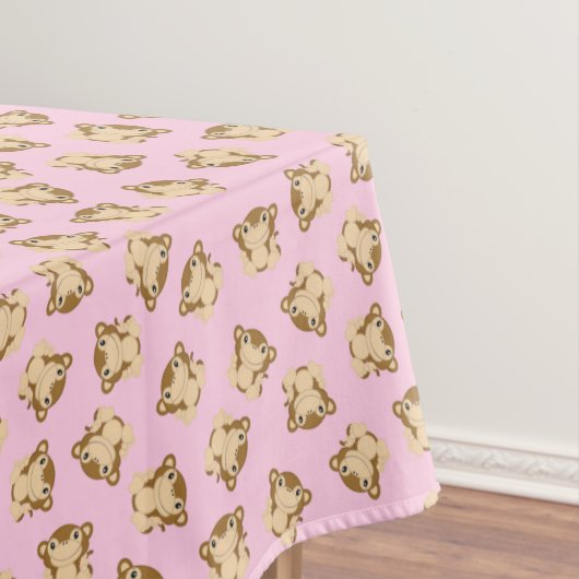 Monkey Birthday Party Pink Tischdecke (Beispiel)