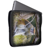 Monkey Black Edge Laptopschutzhülle (Vorne Rechts)