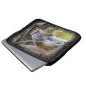 Monkey Black Edge Laptopschutzhülle (Vorne Knopf)