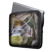 Monkey Black Edge Laptopschutzhülle (Vorderseite Links)
