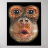 Monkey Blowing Stomach Face Poster (Vorne)