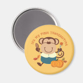 Monkey Boy 1. Erntedank Magnet (Vorderseite/Rückseite)
