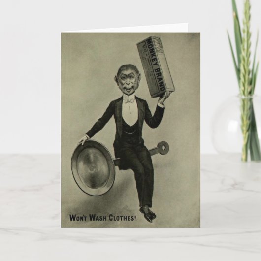 "Monkey Brand Soap Advertisement" Grußkarte Karte (Vorderseite)