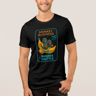 Monkey Business Banana-Shuttle-Shirt – Lustig Welt Tri-Blend Shirt