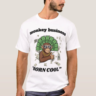Monkey Business – Born Cool Schimpansen- Street Ar T-Shirt