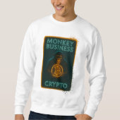Monkey Business Crypto-Shirt – Bitcoin Sweatshirt (Vorderseite)