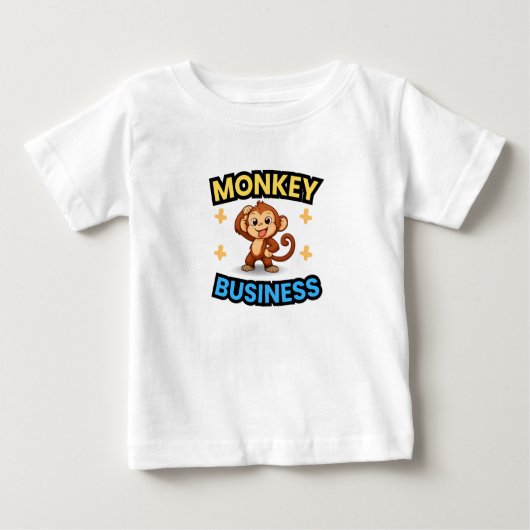 Monkey Business Funny  Baby T-shirt (Vorderseite)