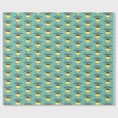 Monkey Business Funny Cartoon Affendesign Geschenkpapier (Flach)
