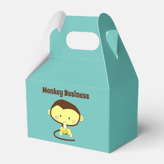 Monkey Business Funny Cartoon Affendesign Geschenkschachtel (Vorderseite)