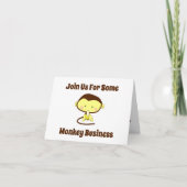 Monkey Business Funny Cartoon Affendesign Karte (Vorderseite)