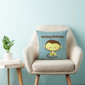 Monkey Business Funny Cartoon Affendesign Kissen (Stuhl )