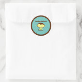Monkey Business Funny Cartoon Affendesign Runder Aufkleber (Tasche)