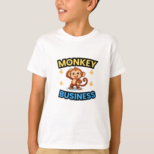Monkey Business Funny  T-Shirt (Vorderseite)