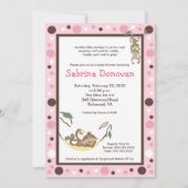 Monkey Business Mod Trendbaby Dusche 5 x 7 Einladung (Vorderseite)