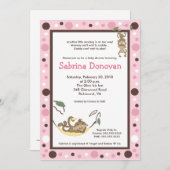 Monkey Business Mod Trendbaby Dusche 5 x 7 Einladung (Vorne/Hinten)