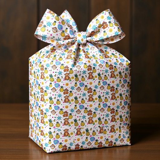 Monkey Business Pattern Geschenkpapier