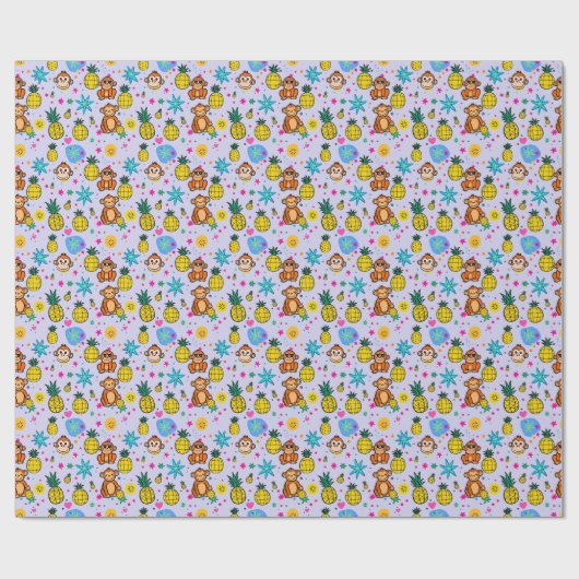 Monkey Business Pattern Geschenkpapier (Flach)