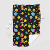 Monkey Business Pattern Golfhandtuch (Insitu)