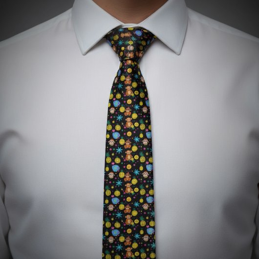 Monkey Business Pattern Krawatte