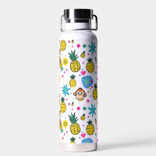 Monkey Business Pattern Trinkflasche (Rückseite)