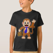 Monkey Businessman Briefcase T-Shirt (Vorderseite)