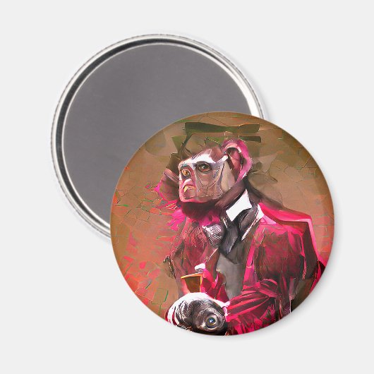 Monkey Butler Magnet (Vorderseite/Rückseite)