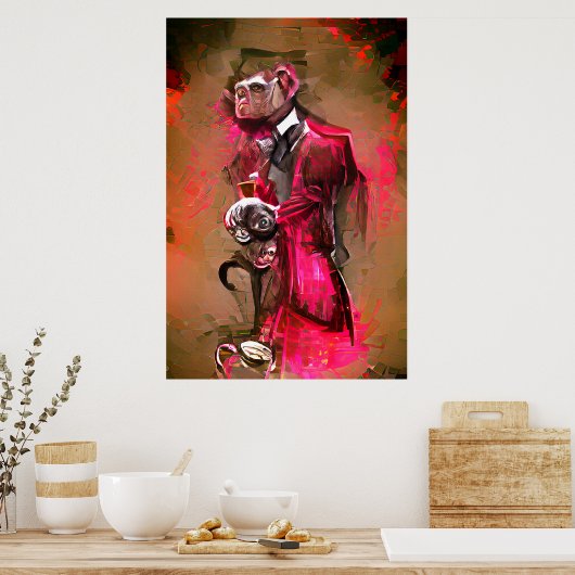 Monkey Butler Poster (Küche)