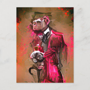 Monkey Butler Postkarte