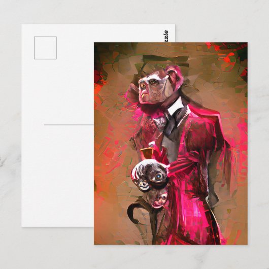 Monkey Butler Postkarte (Vorne/Hinten)